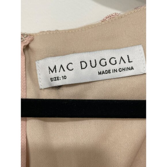 Mac Duggal Floral Applique Gown Pink Size 10 Formal Maxi Dress NWT - Picture 10 of 10